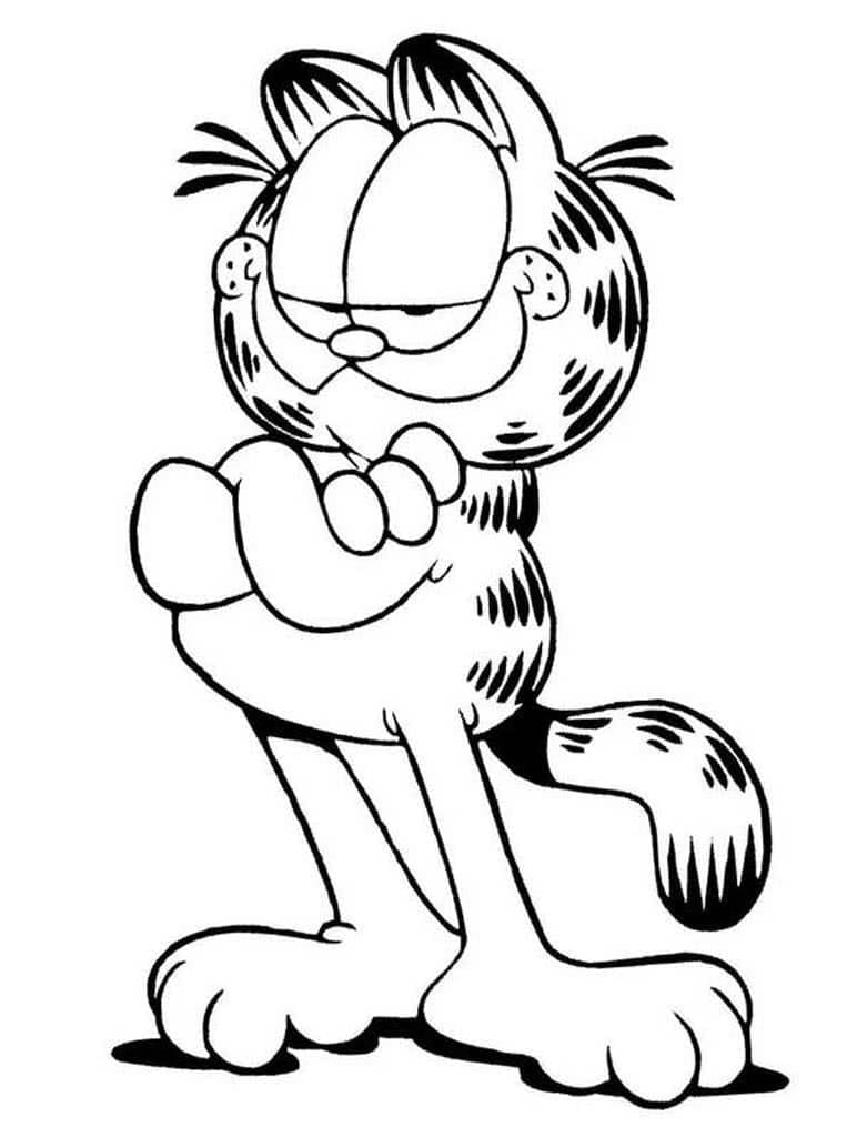 Obrázek Garfielda zdarma omalovánka