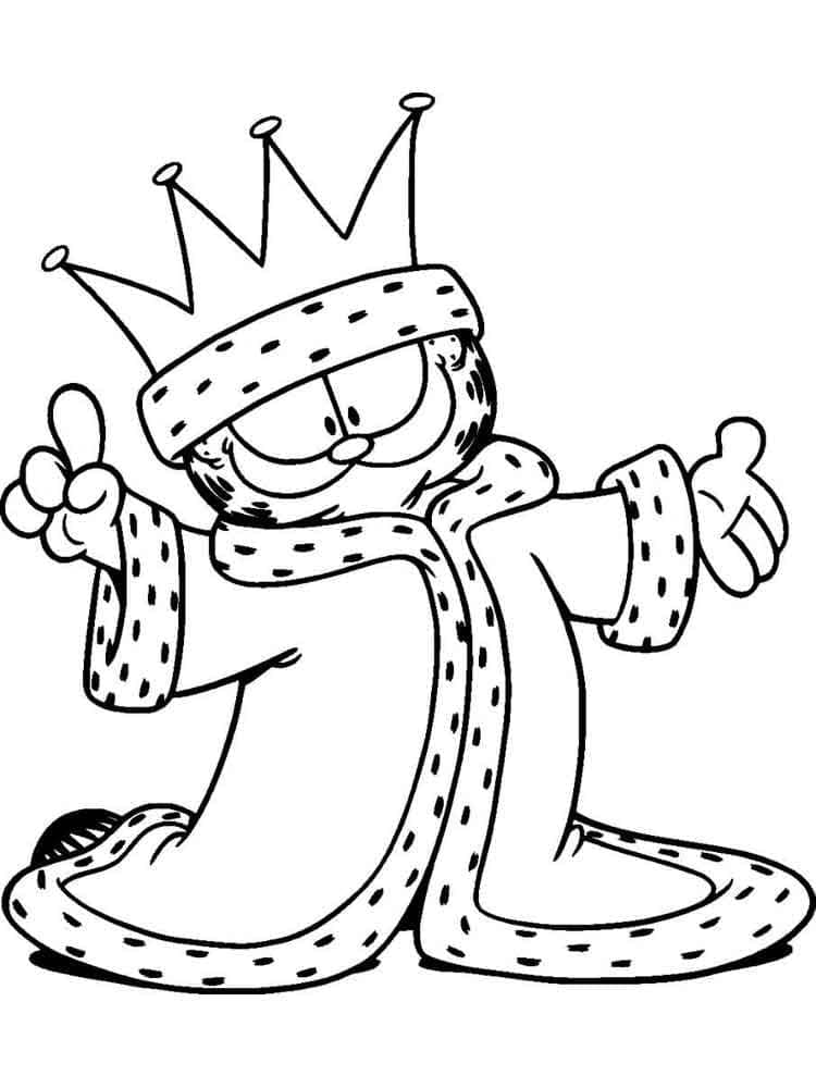Obrázek Garfielda omalovánka