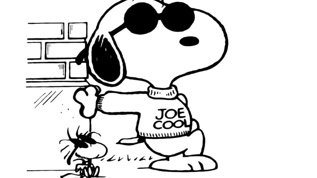 Obrázek Snoopyho k vytištění omalovánka