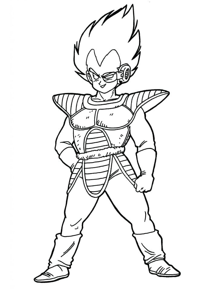 Obrázek Vegety zdarma omalovánka