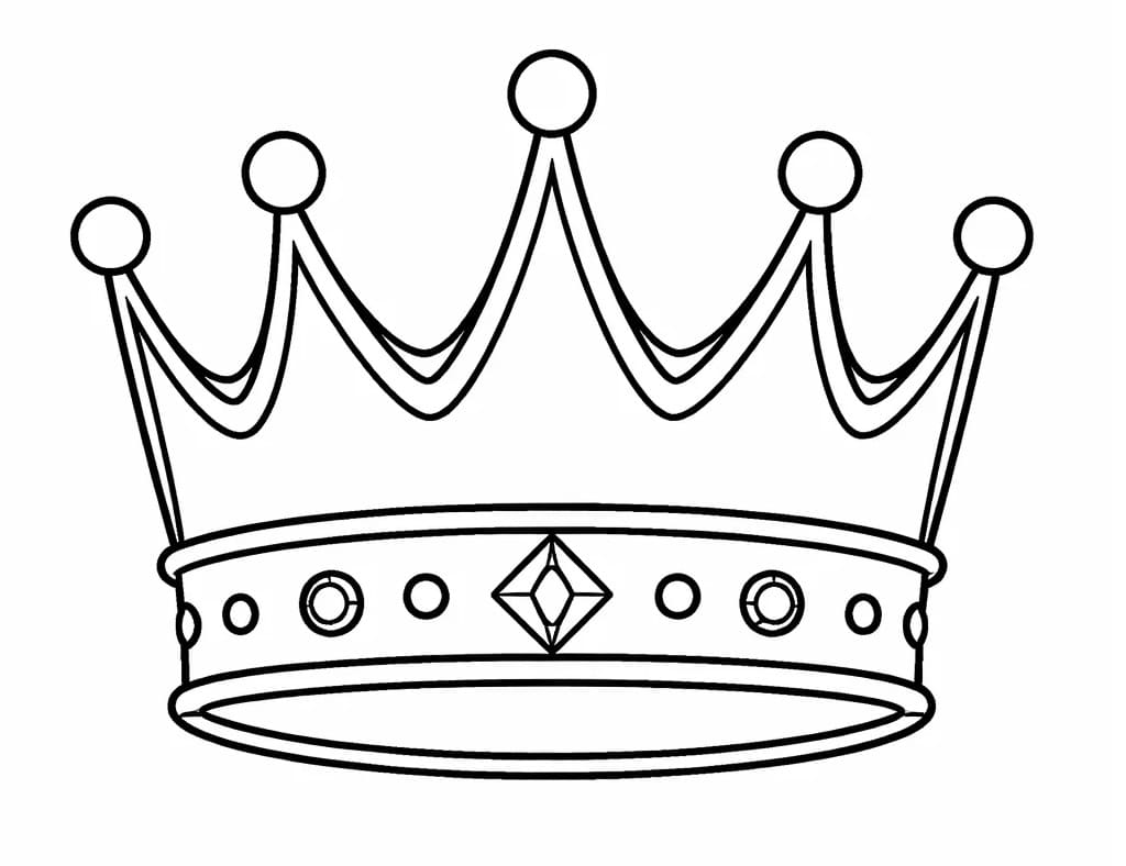 Obrázek koruny k vytištění omalovánka