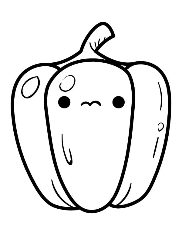 Paprika k vytisknutí omalovánka
