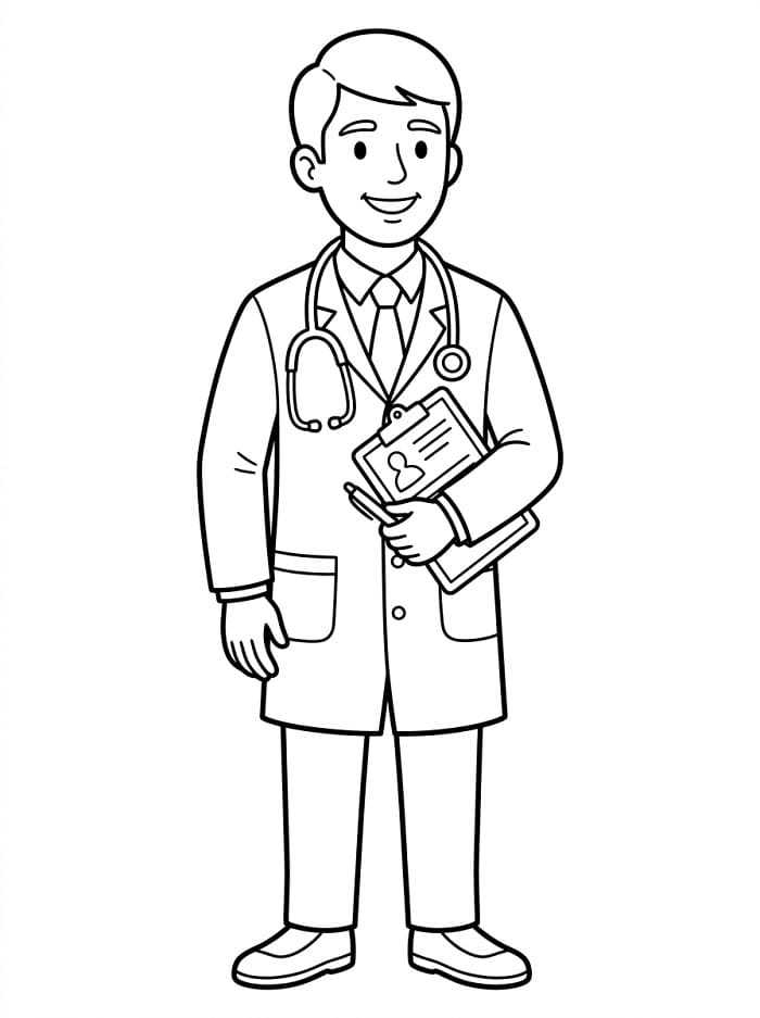 Parádní Doktor omalovánka