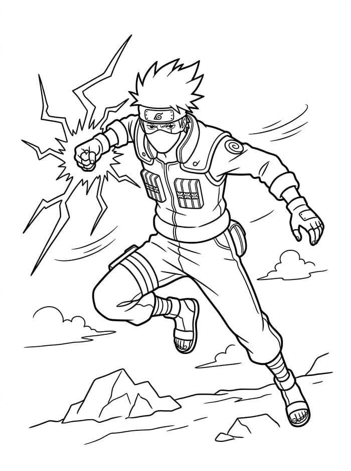Parádní Kakashi omalovánka