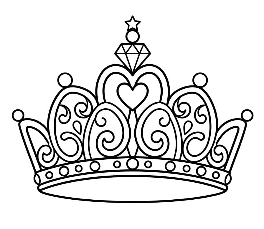 Parádní koruna omalovánka