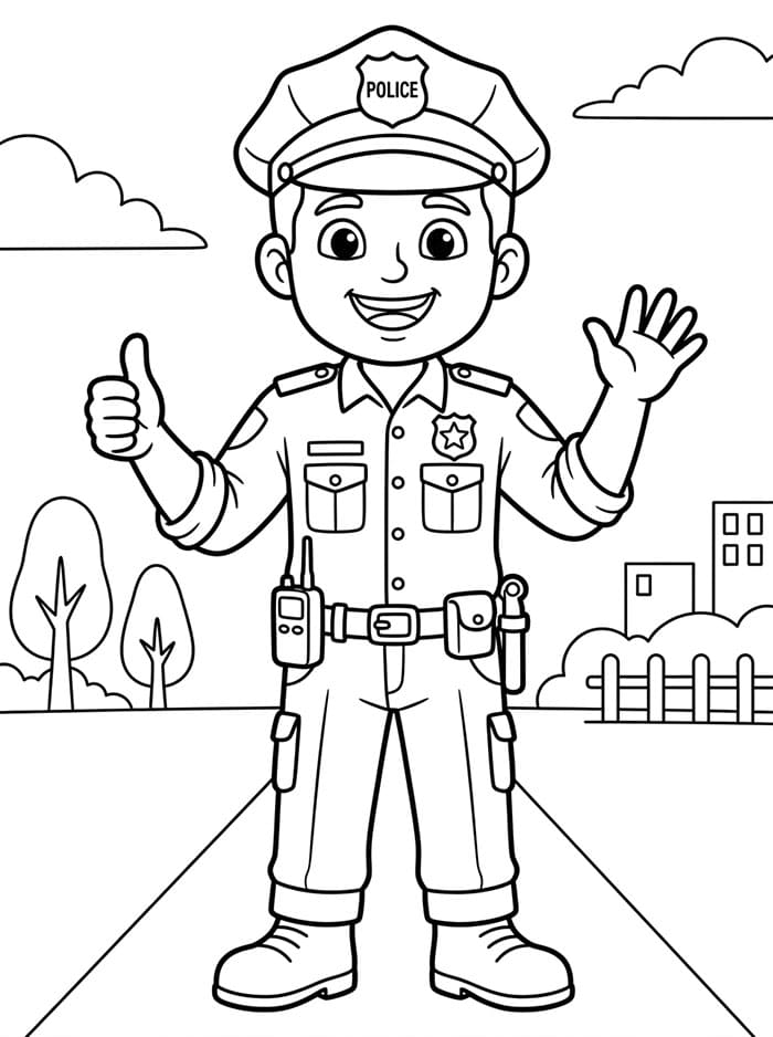 Parádní policie omalovánka
