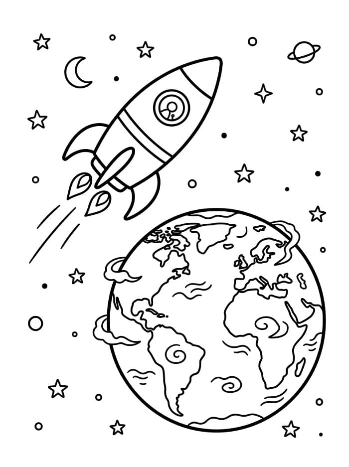 Parádní raketa omalovánka