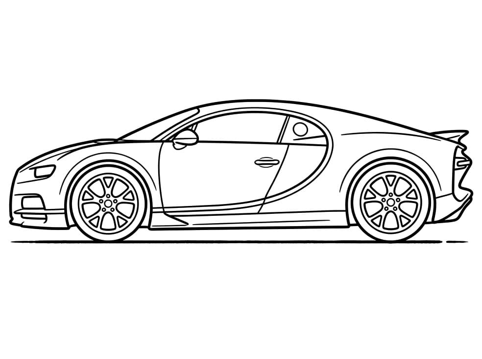 Pěkné Bugatti omalovánka