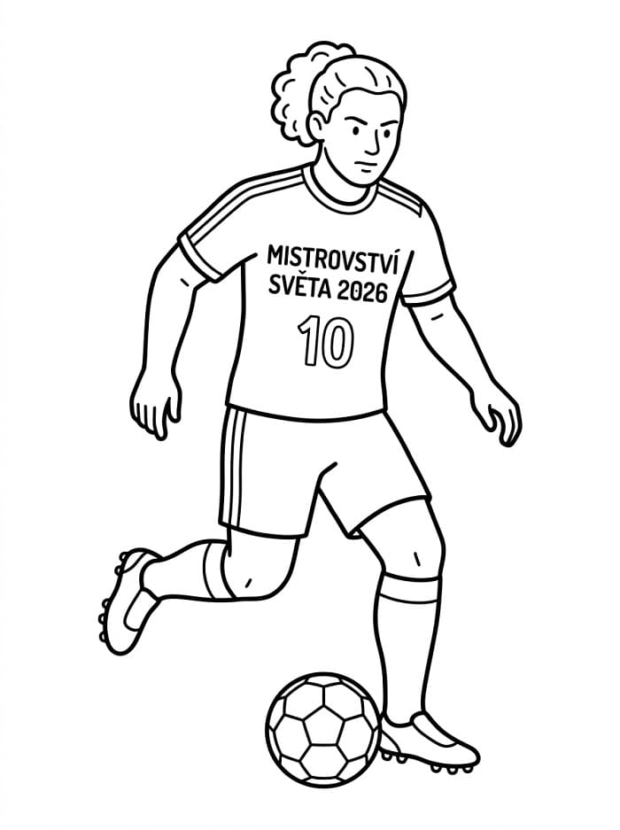 Pěkné Mistrovství světa 2026 omalovánka