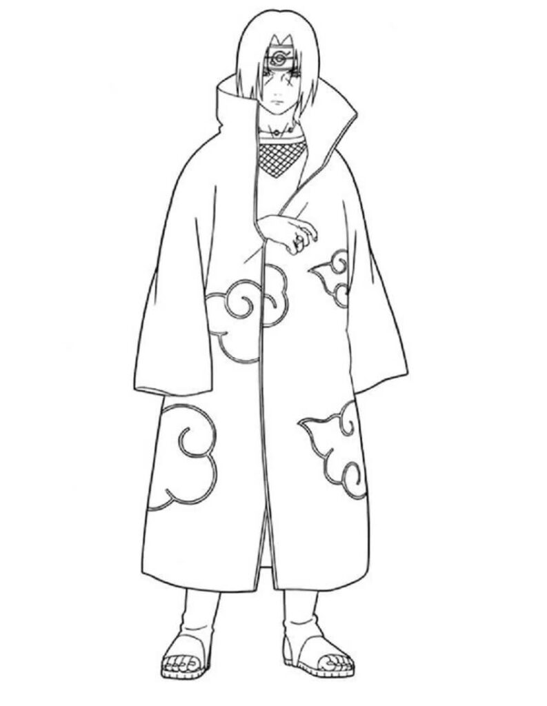 Omalovánka Pěkný Itachi