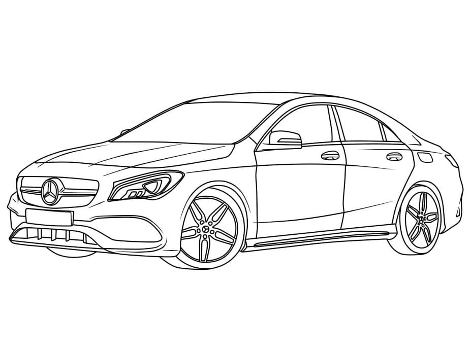 Pěkný Mercedes omalovánka