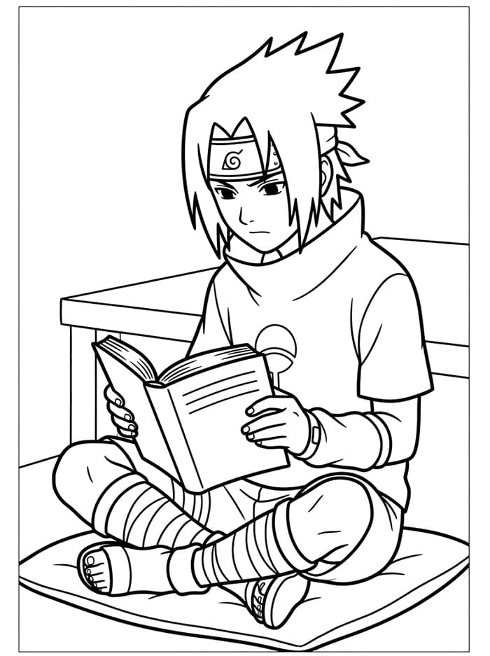 Pěkný Sasuke omalovánka