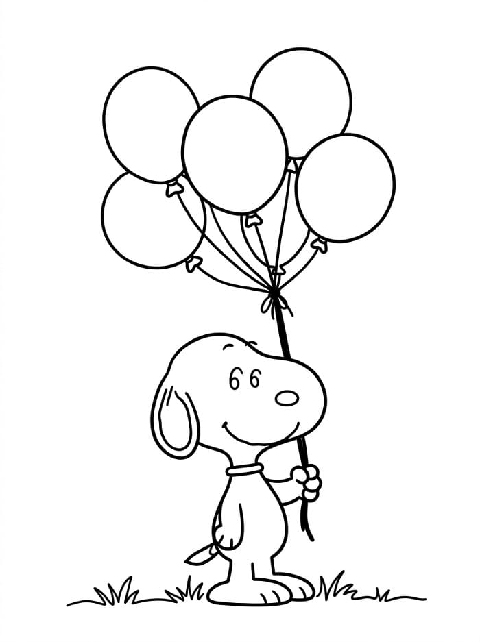 Pes Snoopy omalovánka