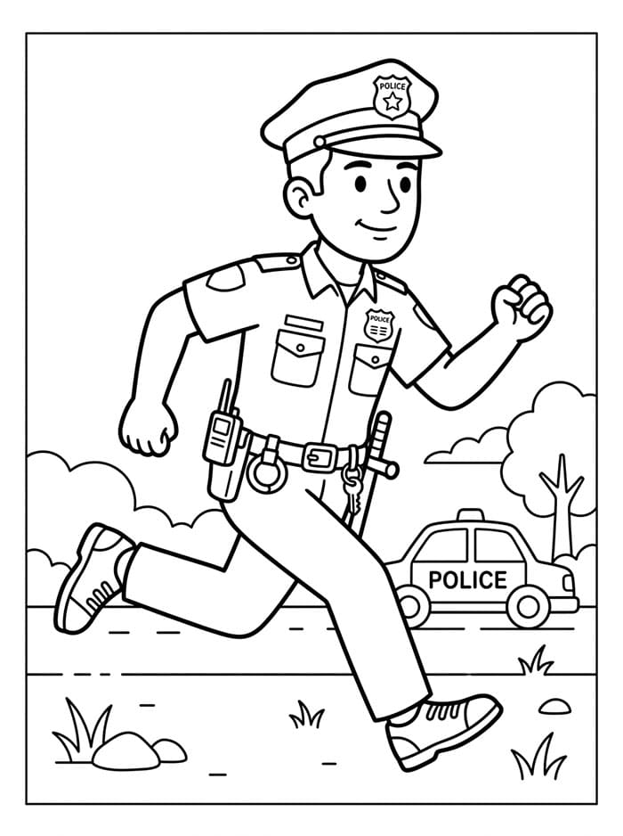 Policie k tisku omalovánka