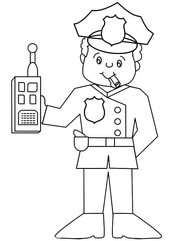 Policie pro 4leté děti omalovánka