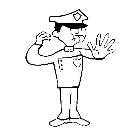 Policie pro 5leté děti omalovánka