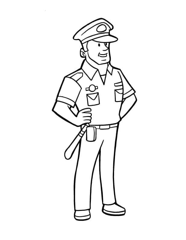 Policie pro 6leté děti omalovánka