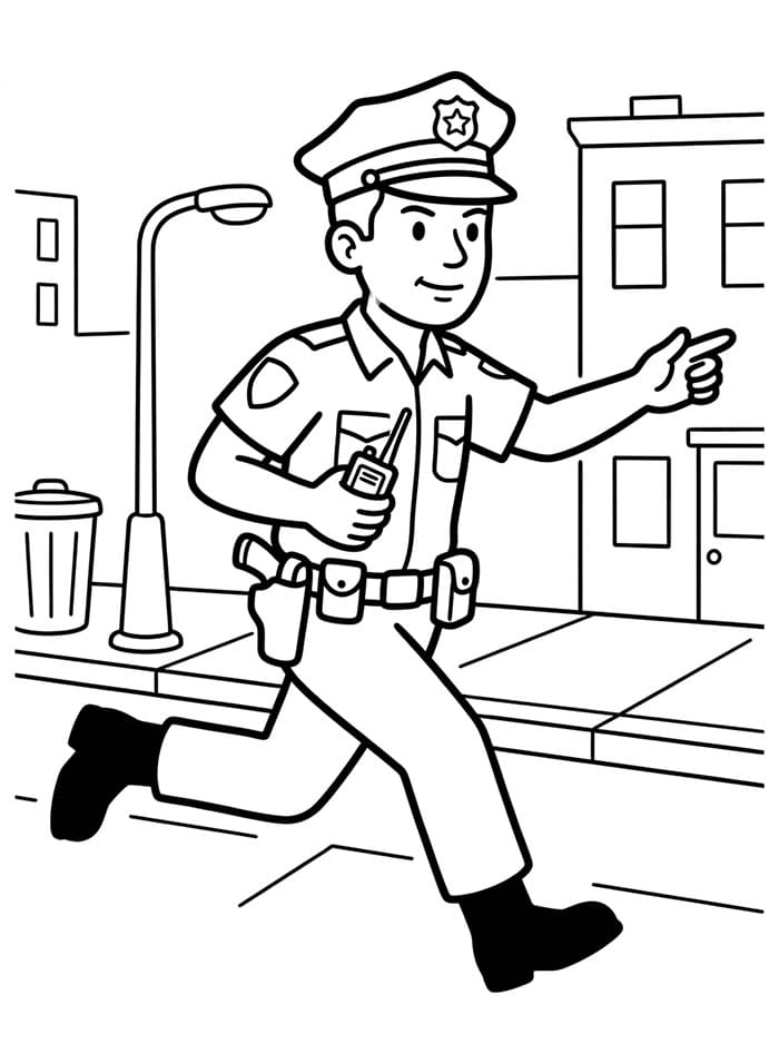 Policie pro děti omalovánka