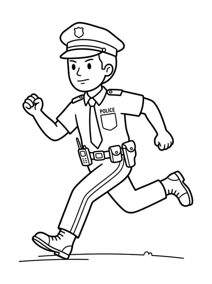 Policie tisknutelná omalovánka