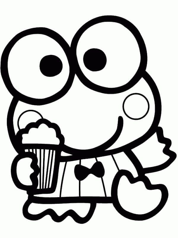 Postavička Keroppi ze Sanria omalovánka