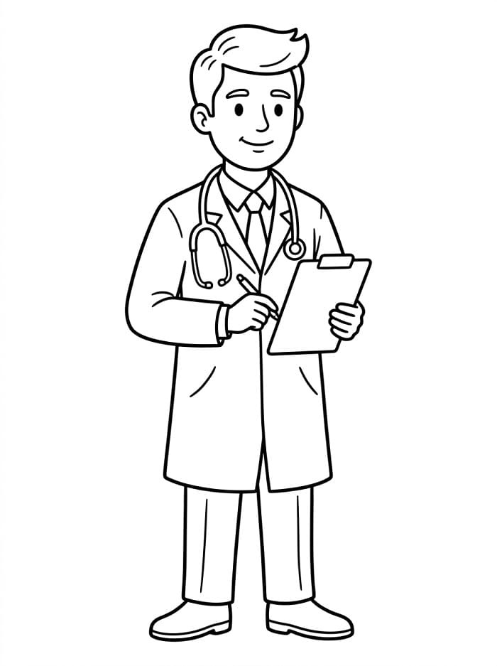Přátelský Doktor omalovánka