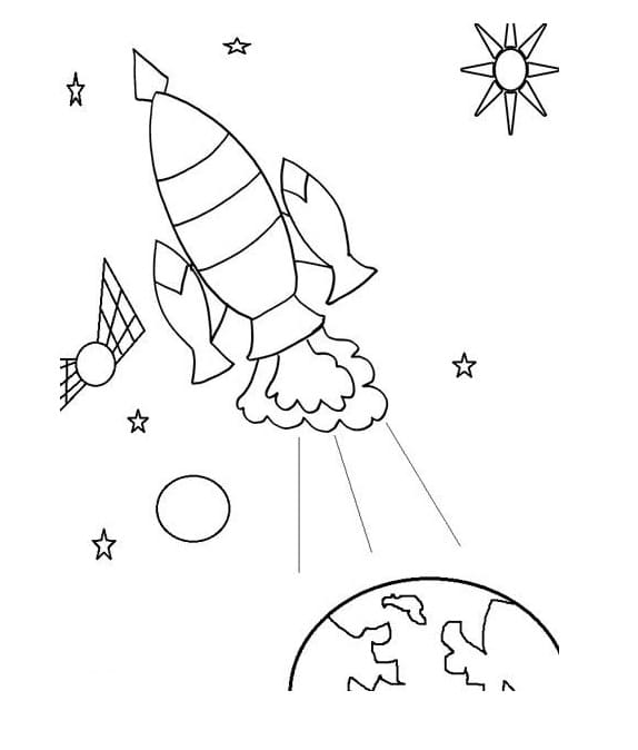 Raketa k tisku omalovánka