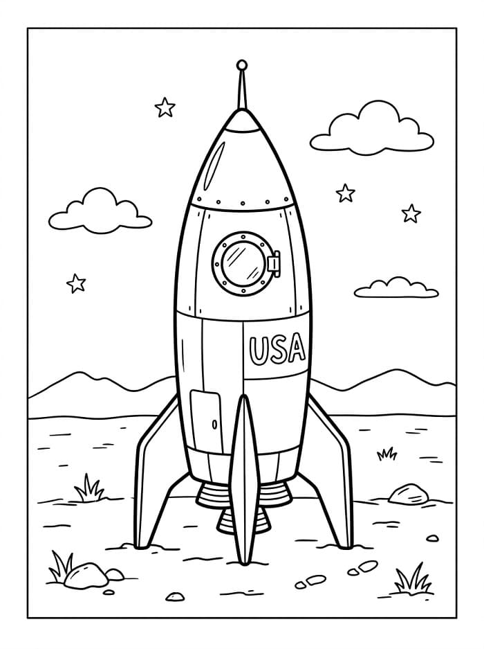 Raketa k vytisknutí omalovánka