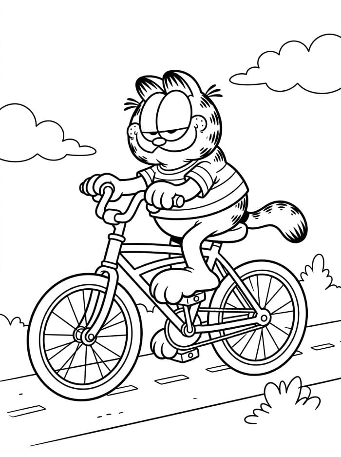 Rozkošný Garfield omalovánka