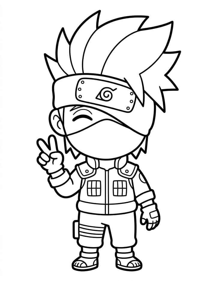 Rozkošný Kakashi omalovánka