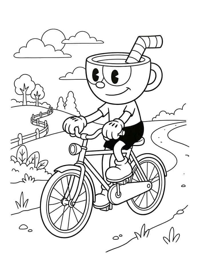 Roztomilý Cuphead omalovánka