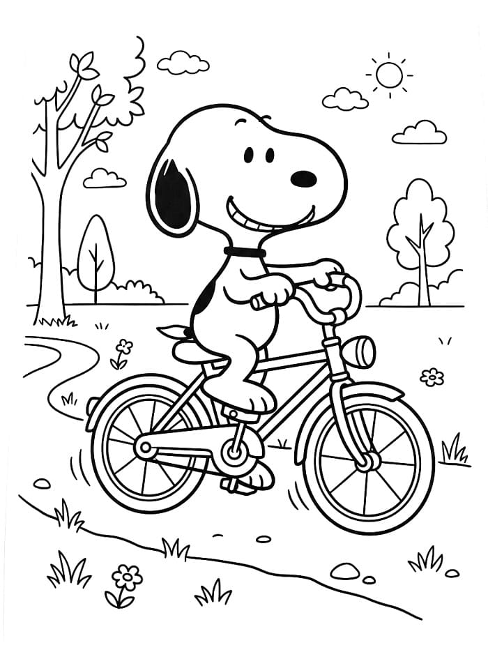 Roztomilý Snoopy omalovánka