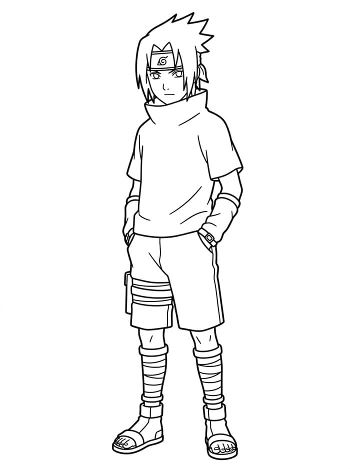 Sasuke k tisku omalovánka