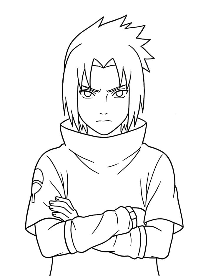 Sasuke k vytištění pro děti omalovánka