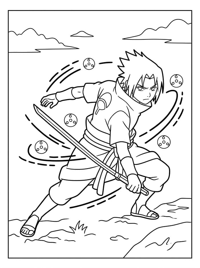 Sasuke pro 1leté děti omalovánka