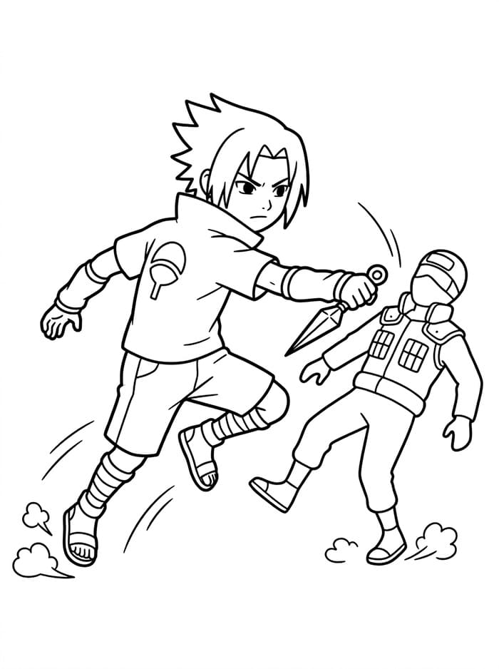 Sasuke pro 2leté děti omalovánka