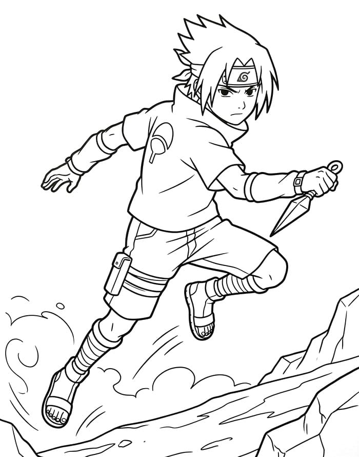 Sasuke pro 3leté děti omalovánka