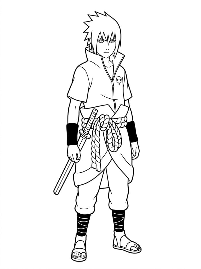 Sasuke pro 4leté děti omalovánka