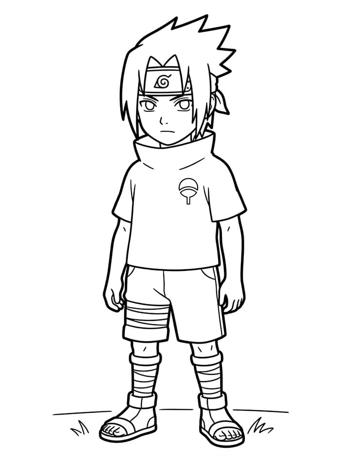 Sasuke pro 5leté děti omalovánka
