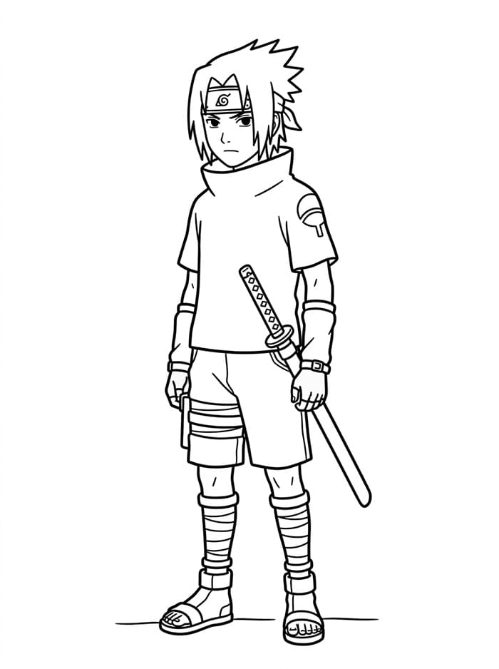 Sasuke pro 6leté děti omalovánka