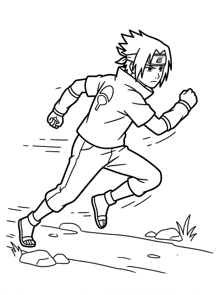 Sasuke pro děti omalovánka
