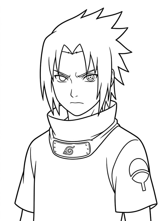 Sasuke tisknutelný omalovánka