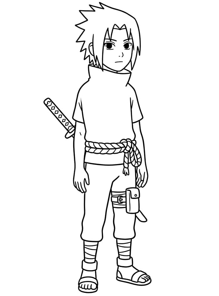 Sasuke v Naruto omalovánka