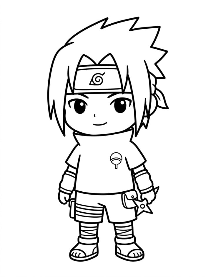 Sasuke z Naruto omalovánka
