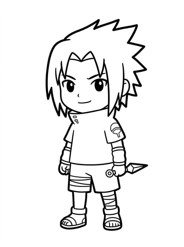 Sasuke z anime Naruto omalovánka