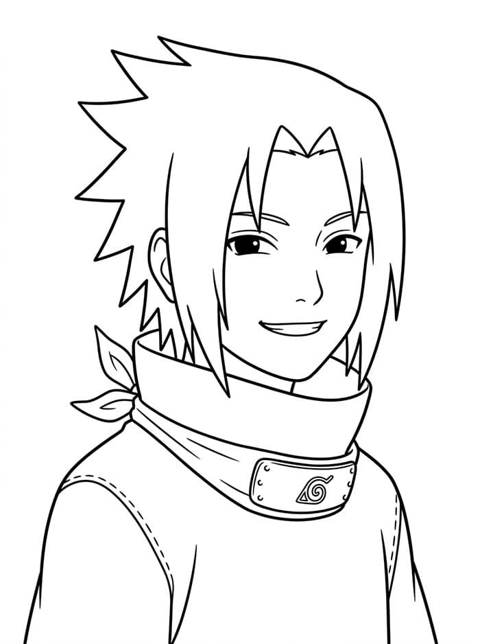 Sasuke zdarma pro děti omalovánka
