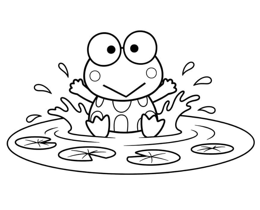Silný Keroppi omalovánka