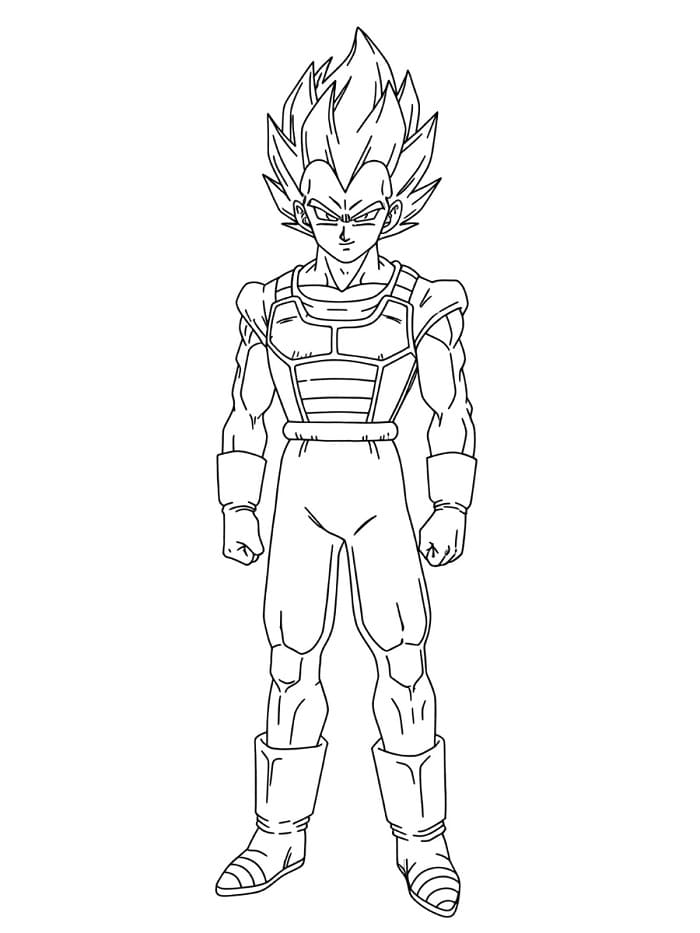 Silný Vegeta omalovánka