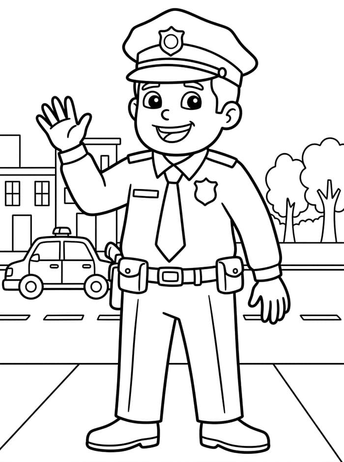 Skvělá policie omalovánka