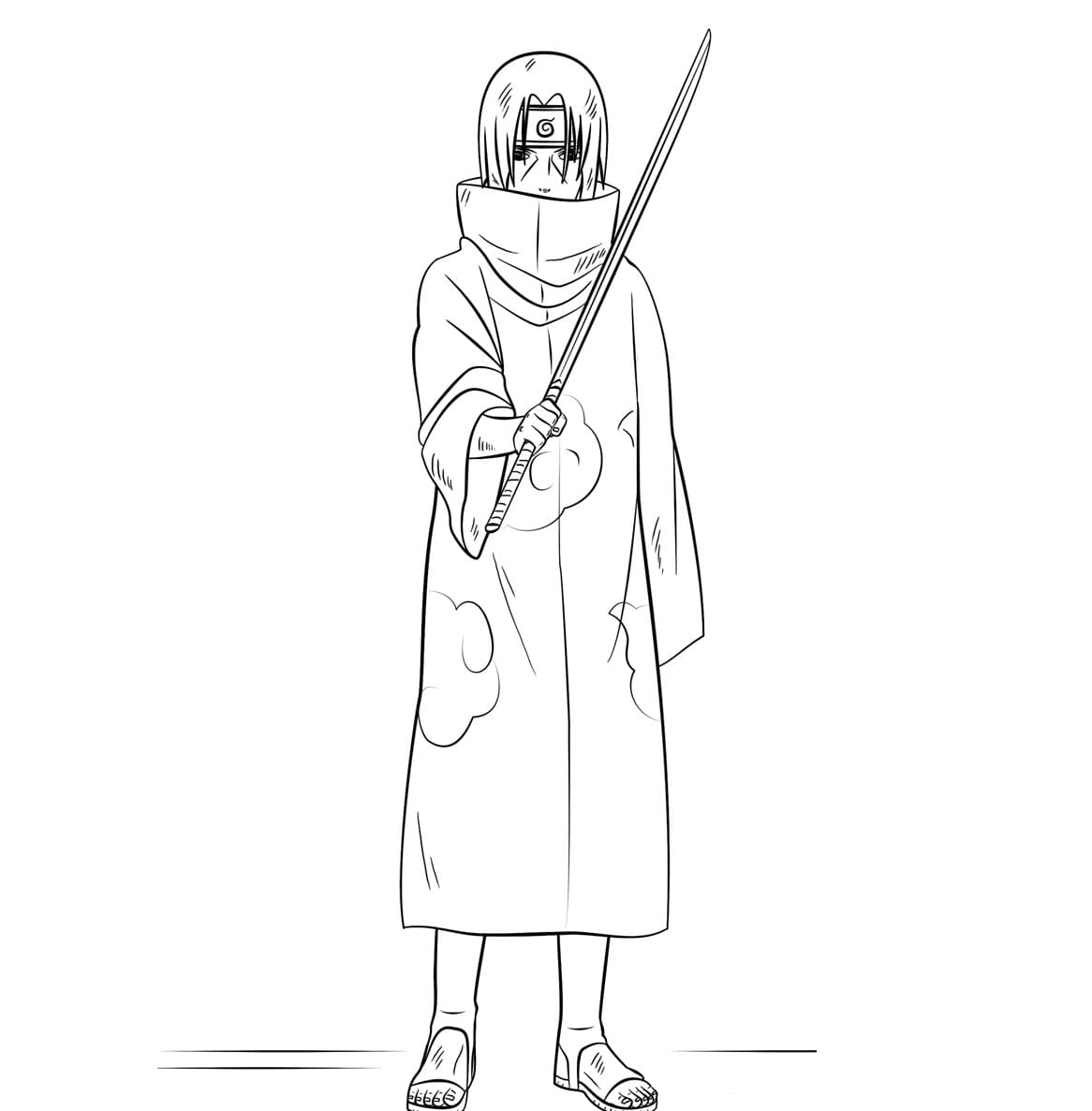 Skvělý Itachi omalovánka