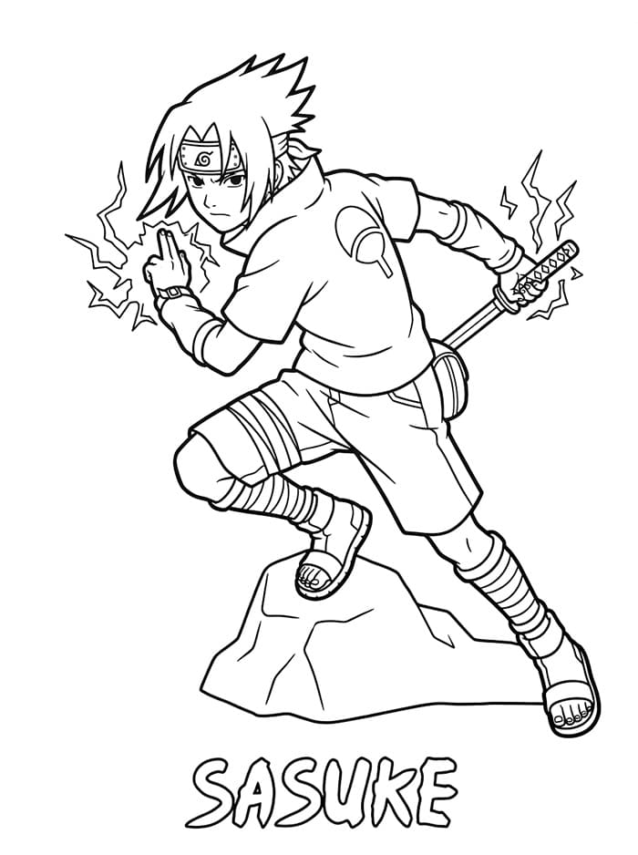 Skvělý Sasuke omalovánka